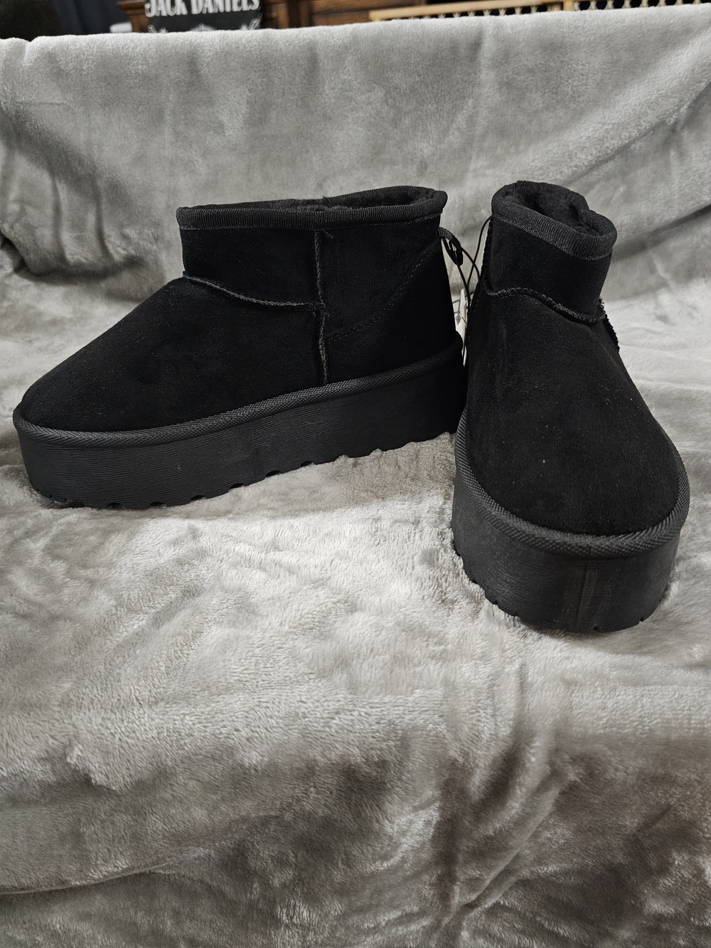 Mudd Black Platform Ankle Booties